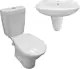 Duravit Golf Bathroom Set, White Complete Toilet and 60 cm Basin with Half Pedestal - Image 2