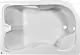 El Tib Hawaii Bathtub 180 × 120 cm Left, White - Image 2