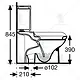 Ideal Standard Manta Toilet P-Trap, White, with Internal Bidet Spray, Soft-Close Toilet Seat & Cover, Cistern with Mechanism and Fixing Set - Image 4
