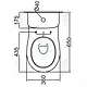 Ideal Standard Plan Bathroom Set, White: Wall-Hung Toilet with Plastic Seat & Cover and 65 cm Basin with Full Pedestal - Image 4