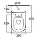 Ideal Standard Playa Bathroom Set, White, Back-to-Wall Toilet with Soft-Close Seat & Cover and 55 cm Basin with Full Pedestal - Image 4