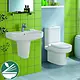 Ideal Standard Playa Bathroom Set, White, Back-to-Wall Toilet with Soft-Close Seat & Cover and 65 cm Basin with Semi-Pedestal - Image 8