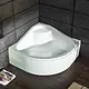 Shower Tray 90 × 90 × 30 cm with 45 cm Front Seat Code GA 707 with Side Panel, White - Image 2