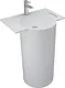 Sanipure Rondella Floor-Standing Basin 0016029, 90 × 70 × 54.5 cm without Overflow with 17 cm Towel Holder - Image 1