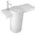 Sanipure Provo Floor Basin 0016004, 90 × 115 × 53 cm, without Overflow, Integrated Towel Holder, Grey (001600405) - Image 1