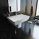 Sanipure Kepler Bathroom Set White, Back-to-Wall Toilet with Soft-Close Seat & Cover and 80 cm Basin with Half Pedestal - Image 4