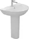 Sanipure Titan Bathroom Set White, Back-to-Wall Toilet & 80 cm Basin with Full Pedestal - Image 3