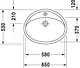 Duravit Java Countertop Basin 65 cm, Pergamon - Image 4