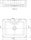 Sanipure Velis Countertop Basin 490348, Glazed Back, 49 × 38.5 cm, with Mixer Hole and without Overflow - Image 3