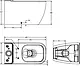 Sanipure Magnus Back-to-Wall Toilet S/P White 2108490079 with Hydrojet Internal Bidet Spray, Toilet Seat & Cover, Cistern with Mechanism and Fixing Set - Image 4