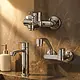 Sphinx Abdo Hanafia Sayer 3-Piece Mixer Set, Chrome (Basin S7, Bath S1, and Wall-Mounted Kitchen S6) - Image 1