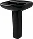 Mica Vit Michal Basin with Full Pedestal 61 cm, Glossy Black - Image 2