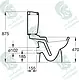 Ideal Standard San Remo Special Needs S/P-Trap Toilet Combination with Seat, Cistern, Internal Bidet & Fixing Set, White - Image 5