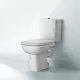 Duravit D-Code S-Trap Toilet Combination with Seat, Cistern, Internal Bidet & Fixing Set, White - Image 1