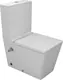 Sanipure Kepler Bathroom Set, Back-to-Wall Toilet with Cistern & Standard Toilet Seat & Cover & 80 cm Basin with Semi-Pedestal, Pergamon - Image 2