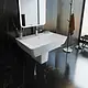 Sanipure Kepler Bathroom Set, Back-to-Wall Toilet with Cistern & Standard Toilet Seat & Cover & 80 cm Basin with Semi-Pedestal, Pergamon - Image 4