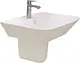 Sanipure Magnus Basin 65 cm with Wall-Hung Pedestal and Fixing Set, Pergamon - Image 2