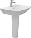 Sanipure Magnus Basin with Full Pedestal, White, 65 cm - Image 2
