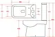 Mica Vit Mical Back-to-Wall Toilet with Plastic Toilet Seat & Cover, Cistern, Mechanism, Internal Bidet Spray and Fixing Set, Pergamon - Image 3