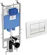 Ideal Standard ProSys Concealed Cistern with Full Frame R014367, 9 cm Thickness, with Solea M1 Flush Plate White R0108AC - Image 1