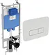 Ideal Standard ProSys Concealed Cistern with Full Frame R014367, 9 cm Thickness, with Oleas M3 Flush Plate White R0123AC - Image 1