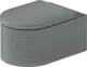 Duravit Vitrium Wall-Hung Toilet Waves Light Grey HygieneGlaze with Soft-Close Toilet Seat & Cover, Internal Bidet Spray and Fixing Pipes - Image 2