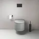 Duravit Vitrium Wall-Hung Toilet Waves Light Grey HygieneGlaze with Soft-Close Toilet Seat & Cover, Internal Bidet Spray and Fixing Pipes - Image 4