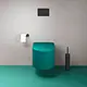 Duravit Vitrium Wall-Hung Toilet Waves Teal HygieneGlaze with Soft-Close Toilet Seat & Cover, Internal Bidet Spray and Fixing Pipes - Image 4