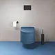 Duravit Vitrium Wall-Hung Toilet Waves Parlour Blue HygieneGlaze with Soft-Close Toilet Seat & Cover, Internal Bidet Spray and Fixing Pipes - Image 6