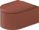 Duravit Vitrium Wall-Hung Toilet Waves Cinnamon HygieneGlaze with Soft-Close Toilet Seat & Cover, Internal Bidet Spray and Fixing Pipes - Image 2