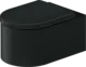Duravit Vitrium Wall-Hung Toilet Waves Dark Grey HygieneGlaze with Soft-Close Toilet Seat & Cover, Internal Bidet Spray and Fixing Pipes - Image 2