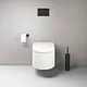 Duravit Vitrium Wall-Hung Toilet, Rippled Satin White HygieneGlaze, with Soft-Close Toilet Seat & Cover, Internal Bidet Spray and Fixing Pipes - Image 4