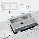 Mans Handmade MA 5047 Stainless Steel Kitchen Sink, Chrome, 50 × 47 cm, 1 mm Thickness, with Dish Drainer, 3 Holes and 3 inch Drainage Set - Image 3