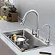 Mans Handmade MA 6047 Stainless Steel Kitchen Sink, Chrome, 60 × 47 cm, 0.8 mm Thickness, 2.5 mm Lip, with Dish Drainer, 3 Holes and 3 inch Drainage Set - Image 3