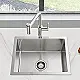 Mans Handmade MA 5042 Stainless Steel Kitchen Sink, 50 × 42 cm, with Dish Drainer and 3 inch Drainage Set - Image 1