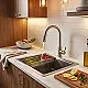 Mans Handmade MA 5542 Stainless Steel Kitchen Sink, 55 × 42 cm, with Dish Drainer and 3 inch Drainage Set - Image 1