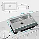 Mans Handmade MA 5547 Stainless Steel Kitchen Sink, Chrome, 55 × 47 cm, 1 mm Thickness, 2.5 mm Lip, with Dish Drainer, 3 Holes and 3 inch Drainage Set - Image 7