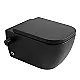 Sanipure Magnus Wall-Hung Toilet Matte Black with Soft-Close Toilet Seat & Cover, Internal Bidet Spray and Fixing Bolts - Image 2