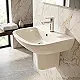 Sanipure Libra Basin with Full Pedestal 60 cm with Fixing Set, Pergamon - Image 1