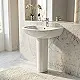 Sanipure Libra Basin with Full Pedestal 60 cm with Fixing Set, Pergamon - Image 3