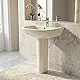 Sanipure Libra Basin with Full Pedestal 60 cm with Fixing Set, Pergamon - Image 2