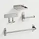 Alfa AL 3880 High Quality 304 Stainless Steel Accessories Set, Chrome, 4 Pieces - Image 2