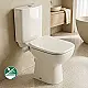 Sanipure Libra Rimless P-Trap Toilet, White, with Plastic Soft-Close Toilet Seat & Cover, Cistern with Mechanism, Internal Bidet Spray and Fixing Set - Image 2