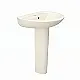 Sanipure Flora Basin with Full Pedestal 60 cm with Fixing Set, Pergamon - Image 2