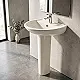 Sanipure Flora Basin with Full Pedestal 60 cm with Fixing Set, White - Image 1