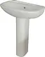 Duravit DuraPlus Basin 55 cm with Full Pedestal, Pergamon - Image 1