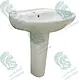 Mica Vit Trendy Basin with Full Pedestal, 70 cm — White - Image 1