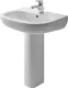 Duravit D-Code Basin with Full Pedestal, 55 cm — White - Image 1