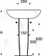 Sofia Basin 62 cm with Full Pedestal, White - Image 4