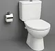 Ideal Standard Space P-Trap Toilet G042127 Pergamon, with Internal Bidet Spray, Heavy Duty Toilet Seat & Cover, Cistern with Mechanism and Fixing Set - Image 1